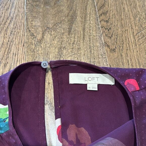 LOFT Floral Shift Dress. Sz XS - Picture 3 of 4